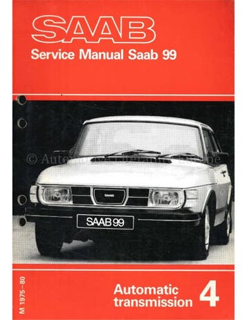 1975 - 1980 SAAB 99 AUTOMATISCHE TRANSMISSIE
