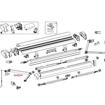 Thule 6300 Knikarm Links 3.00-5.00, Nieuw