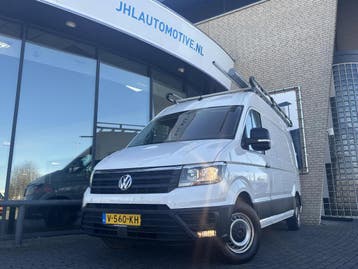 Volkswagen Crafter 2.0 TDI L3H3*3-PERS*CRUISE*A/C*NAVI*, Stof, Gebruikt, Volkswagen, Wit