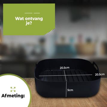HI NATURE™ Airfryer accessoires - Airfryer siliconen bakje, Ophalen of Verzenden, Zo goed als nieuw, Hi Nature