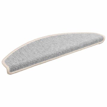vidaXL Trapmatten 15 st 65x21x4 cm Zilver Halfrond Groot, Verzenden, Nieuw