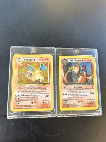 Pokémon - 2 Card - Charizard, Dark 4/102; 4/82 Foil - WOTC -, Nieuw