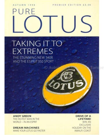 1998 LOTUS PURE MAGAZINE, Nieuw, Author
