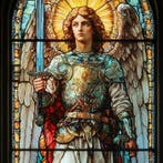 CARCANVAS_IT - The Archangel warrior of hell on stained
