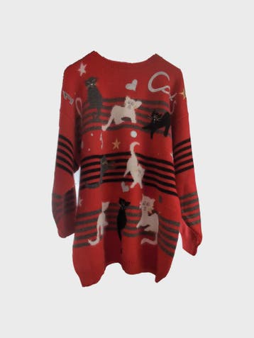 Joye + Fun Trui Dames maat L Rood Vintage, Maat 42/44 (L), Ophalen of Verzenden, Zo goed als nieuw, Joye + Fun