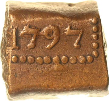 Nederlands-Indië - Bataafse Republiek. 1 Stuiver-Bonk 1797, Postzegels en Munten, Munten | Nederland