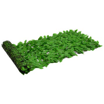 vidaXL Balkonscherm met groene bladeren 600x75 cm, Verzenden, Nieuw