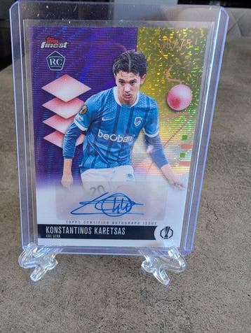 Topps Finest Konstantinos Karetsas Gesigneerde kaart,, Nieuw
