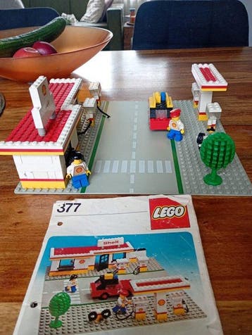 Lego Set - 377 - Classic Town - Shell tankk station, Nieuw