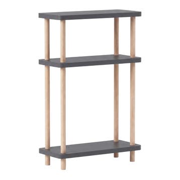 Staand rek Nampernu 62x40x18 cm met deur opbergvakken antrac, Verzenden, Nieuw
