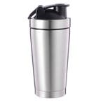 Fitness beker 500 ml | roestvrij stalen proteïne shaker, Ophalen of Verzenden, Nieuw