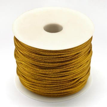 2 meter satijnkoord macramé koord van ca. 1,5 mm Dark Gol.., Ophalen of Verzenden, Nieuw, Draad