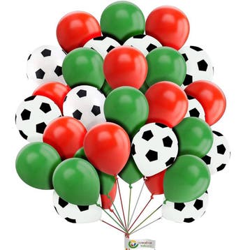 Voetbal ballonnen sets o.a. rood zwart wit 30-delig, Verzenden, Nieuw, Overige typen