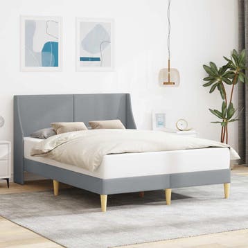 vidaXL Bedframe 192 x 124 x 96 cm aansluitplaat, Verzenden, Nieuw, Stof