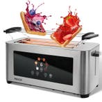 RVS Broodrooster 1400W met Touch Display – 4 Sneetjes, Verzenden