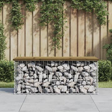 vidaXL Tuinbank schanskorfontwerp 103x44x42 cm geïmpregneerd, Verzenden, Nieuw