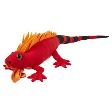 Leguaan knuffel rood - pluche XL - 110 cm - reptielen, Verzenden, Nieuw