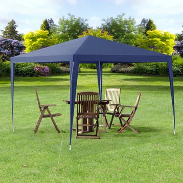 Paviljoen partytent waterdicht 3x3x2,55 m donkerblauw, Verzenden, Nieuw