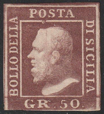 Italiaanse oude staten - Sicilië 1859 - 50 g chocolade, Gestempeld