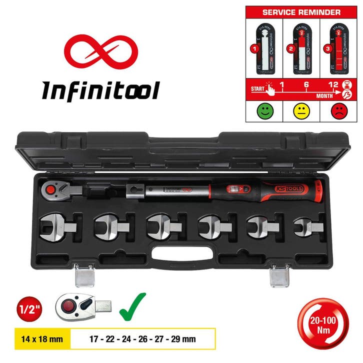 KS Tools INFINITOOL Momentsleutelset 20-100Nm 14x18mm –, Auto diversen, Autogereedschap, Nieuw, Verzenden