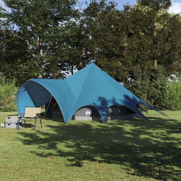 vidaXL Teepee Tent 5-Person 5-persoons Blauw en Grijs, Verzenden, Nieuw, Tot en met 2
