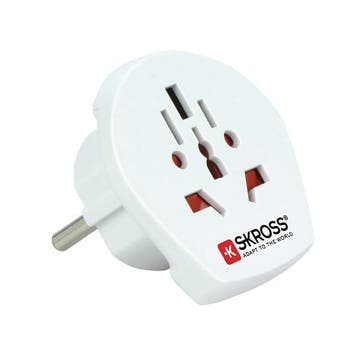 Wereldstekker | Skross | Wereld naar Type F (Geaard), Verzenden, Nieuw
