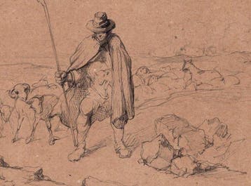 Consalvo Carelli (1818-1900) - Pastore abruzzese con armenti