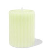 HEMA Led-stompkaars 7.5x10cm ribbel stompkaars lichtgroen, Verzenden, Nieuw