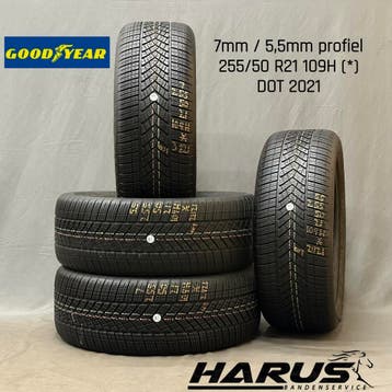 255/50/21 109H (*) Goodyear winterbanden 7/5,5mm profiel 4X, Auto-onderdelen, Banden en Velgen, Gebruikt, 255 mm, Band(en), Personenwagen