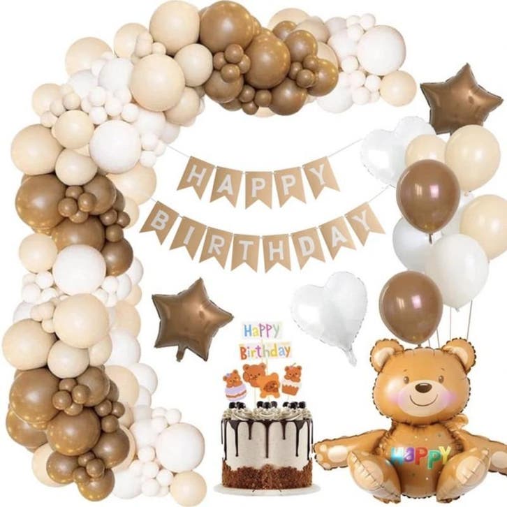 Ballonboog pakket Happy Birthday Beer DeLuxe 79-delig, Hobby en Vrije tijd, Feestartikelen, Verjaardag, Nieuw, Versiering, Verzenden