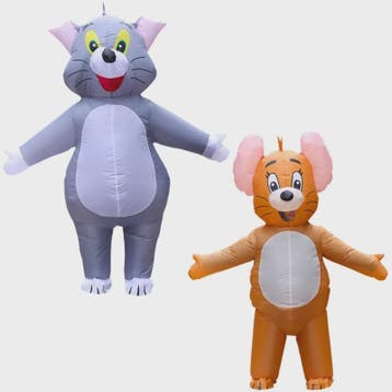 Opblaasbaar Kat en Muis Kostuum voor Volwassenen - Grappig C, Verzenden, Nieuw