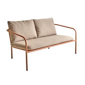 *WOONWINKEL* Brafab Bendt Tuinbank Met Teddy Stof Peach Alum, Verzenden, Nieuw