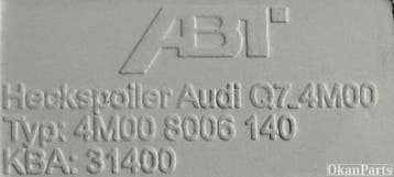 Audi Q7 4M ABT achter Dakspoiler 4M008006140, Ophalen, Gebruikt, Achter