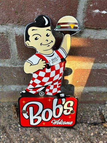 Vintage “Bob’s Big Boy” contour reclamebord – Amerikaanse