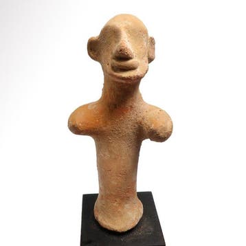 Kanaäniet Terracotta Votieve kolomfiguur, Antiek en Kunst