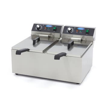Frituurpan - 2x 11 L - 2 Manden - tot 2,8 Kg Frites, Witgoed en Apparatuur, Frituurpannen, 4 liter of meer, Verzenden, Nieuw, Duo-friteuse