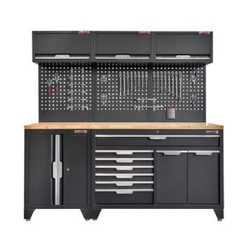 Gereedschapskasten set wandlengte 204 cm. lage tweedeurs, Doe-het-zelf en Verbouw, Werkbanken, Ophalen of Verzenden, Nieuw