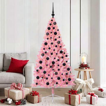 vidaXL Kunstmatig Voorverlicht Kerstboom met 300 LED Roze, Verzenden, Nieuw
