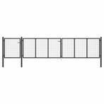 vidaXL Poort 500x75 cm staal antraciet, Tuin en Terras, Verzenden, Nieuw
