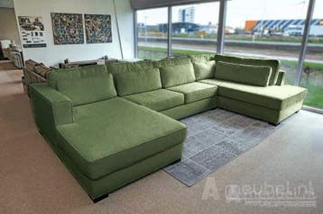 U-Bank Arnhem - u-banken - Groen, Huis en Inrichting, Banken | Sofa's en Chaises Longues, Nieuw, 150 cm of meer, Stof, 300 cm of meer