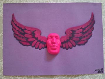 Gregos (1972) - Flying kiss-purple and pink on violet