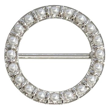 Fako Bijoux - Sjaalklem - Ring Met Parels - Ø 37mm -, Verzenden, Nieuw