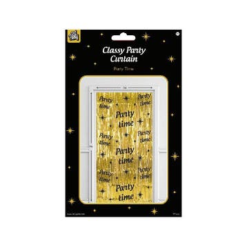 Classy Party Curtain Party Time, Verzenden, Nieuw, Versiering, Verjaardag