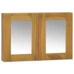 vidaXL Spiegelkast 60x10x40 cm massief teakhout, Huis en Inrichting, Verzenden, Nieuw