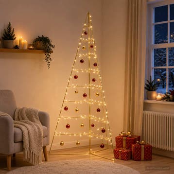 vidaXL Metalen kerstboom KUOPIO 180 cm Staal Goud, Verzenden, Nieuw