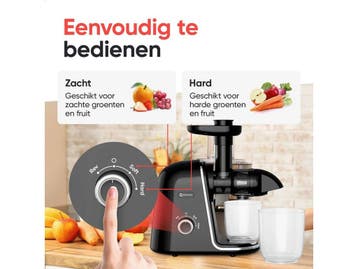 Kitchenwell Slowjuicer - 700ml - Groenten en fruitpers met, Witgoed en Apparatuur, Juicers, Verzenden, Nieuw