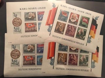 Duitse Democratische Republiek (DDR) 1953 - Karl Marx, Gestempeld