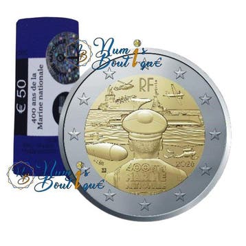 Frankrijk. 2 Euro 2026 Marine Nationale (25 coins) in Roll