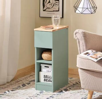 Nachtkastje Nieuw 60cm – Wit, grijs, groen, zwart, bruin, Huis en Inrichting, Tafels | Bijzettafels, Verzenden, Nieuw