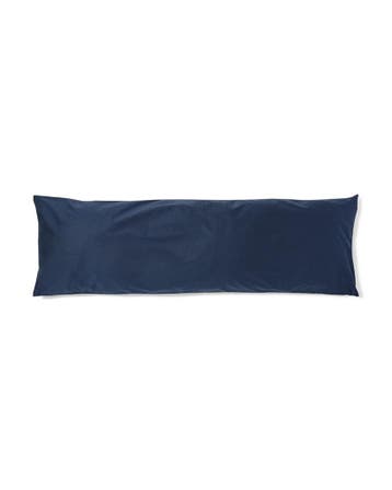 HEMA Kussensloop 50x160cm zacht katoen donkerblauw, Verzenden, Nieuw